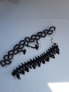  Passementerie Perles Jais XIXè Napoleon III @Victorian French  - Picture 1 of 3