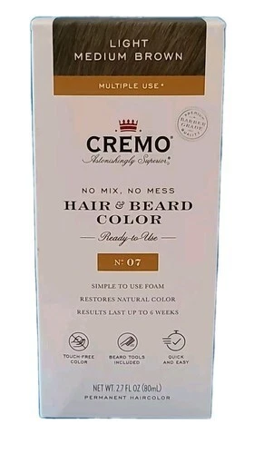 CREMO • цвет волос и бороды # 07 • светло-средний коричневый • новый в коробке - Изображение 1 из 1