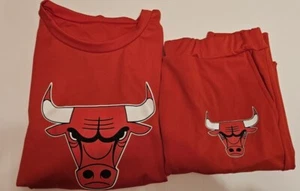 NBS Chicago Bulls UNISEX LOUNGEWEAR PAJAMAS SIZE XXL RAGING RED LOGO - Picture 1 of 3