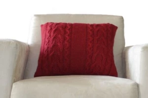 Tejido a Mano Alpaca Lana Decorativo Doble Cable Manta Almohada Tapa Hogar Cojín - Picture 1 of 32