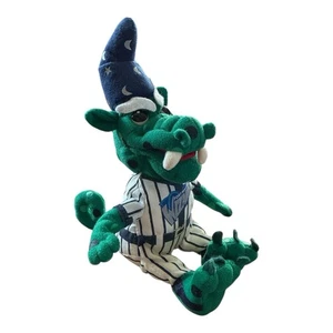 Peluche vintage 2001 Fort Wayne Wizards Dinger Dragon mascotte MLB Minor League 10" - Foto 1 di 12