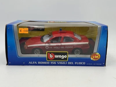 DIE CAST 1/24 " ALFA ROMEO 156 VIGILI DEL FUOCO " (COD. 01508) BURAGO - Immagine 1 di 2
