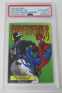 Ken Griffey Jr HOF Signed Autograph 1998 SkyBox DA Spider-Man Card 3 PSA 10 Auto - Picture 1 of 7