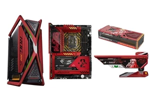 ASUS ROG Case With Z790 HERO EVR-02 MB RTX 4090 24GB EVA-02 Edition & Holder - Picture 1 of 21