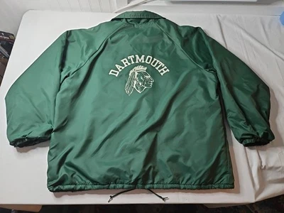 70's Vintage Dartmouth College Indian Fleece Lined Jacket Button Up Sz XL 27x30 - Image 1 of 4