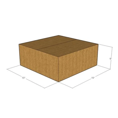 15x15x6 New Corrugated Boxes for Moving or Shipping Needs 32 ECT - Image 1 of 3