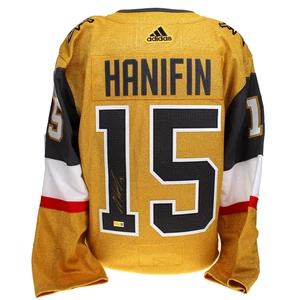 Noah Hanifin Autographed Vegas Golden Knights Gold Jersey IGM COA Signed VGK - Picture 1 of 5