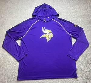 Fanatics Minnesota Vikings Purple Warmup Hoodie Long Sleeve T-Shirt 2XL - Picture 1 of 5