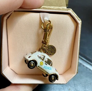 Juicy Couture VW Love Bug Peace Love Car Charm Gold Tone Ltd Ed In Box - Picture 1 of 12