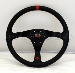 Personal 350mm Trophy Steering Wheel Black Leather with Red Accents 6518.35.2072 - Bild 1 von 10
