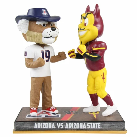Wilbur Wildcat & Sparky the Sun Devil Arizona & Arizona State Rivalry Bobblehead Cover
