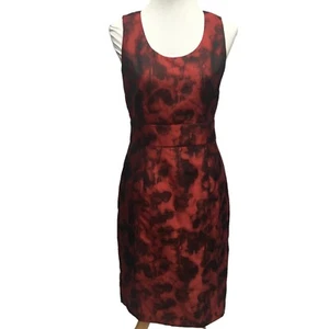 Banana Republic Red/Black Sheath Dress Misses size 6 - Picture 1 of 8