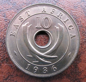 1936 East Africa - George VI 10 Cents Coins CONDITION!!! - Picture 1 of 4