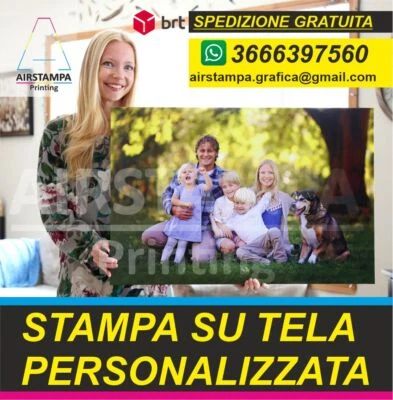 STAMPA SU TELA FOTO PERSONALIZZATA DA PARETE CON TELAIO IN LEGNO RESISTENTE  - Image 1 of 4