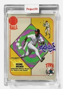 TOPPS Project70 #824 Rickey Henderson By CES New York Yankees Athletics SP!