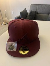 Hat Club EXCLUSIVE MANOLO ATLANTA BRAVES 1996 WORLD SERIES PATCH Maroon 7 7/8