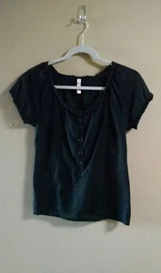 Fossil Shirt Womens XS Black Blouse - Picture 1 of 7