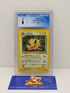 Pokemon 1999 CGC 6 Jungle Unlimited Jolteon Holo 4/64 - Imagen 1 de 4