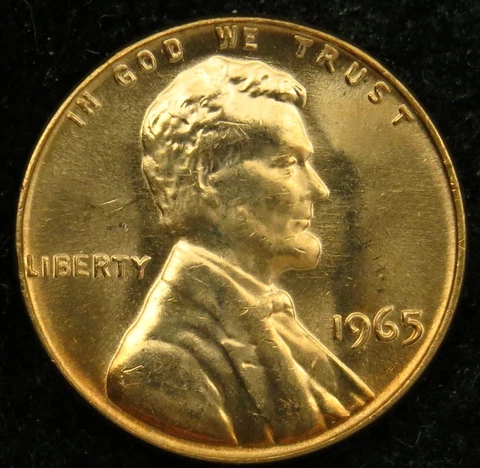 1965 Uncirculated Lincoln Memorial Cent Penny BU (C02) Cover