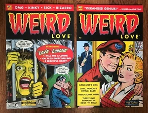 WEIRD LOVE #1 and #3 BOTH HIGH-GRADE, BOTH FIRST PRINTINGS, REPRINT 1950s ROMANC - Picture 1 of 2