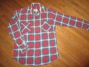 CAMISA DE FRANELA BUD BERMA HIGHLANDER DE COLECCIÓN Roja Blanca Azul Cuadros Años 70 80 MEDIANA - Imagen 1 de 5