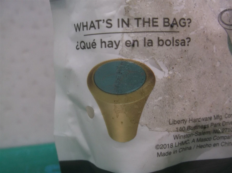 4 Pack Liberty 1-?" (29MM) AGATE KNOB P38484C-BTA-SP Brass & Turquoise Agate