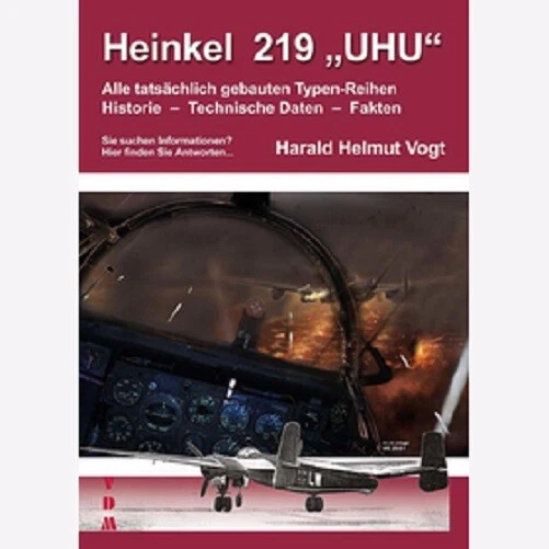Vogt: Nachtjäger Heinkel He 219 UHU Historie Daten Fakten Nachtjagdgeschwader 1