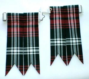 KILT FLASHES TARTAN PRINCE OF WALES POINTED HOSE SOCK MADE IN SCOTLAND KILT-WEAR - Picture 1 of 3