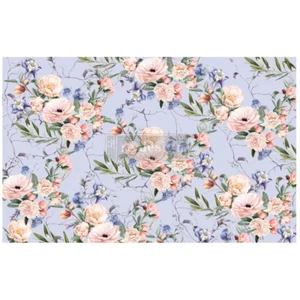 NUEVO Re-Diseño por Prima Decoupage Decoración Papel de Pañuelo 19" x 30" Lavanda Flor  - Imagen 1 de 2