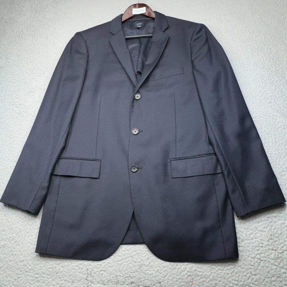 J Crew Traje Chaqueta Hombres 40 Largo Azul Ludlow Calce Ajustado Loro Piana Lana Abrigo Deportivo Foto 1 de 4