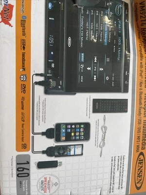 Jensen VM 9214 1 DIN In-Dash LCD Touchscreen DVD/CD/MP3 Receiver New Old School - Image 1 of 4