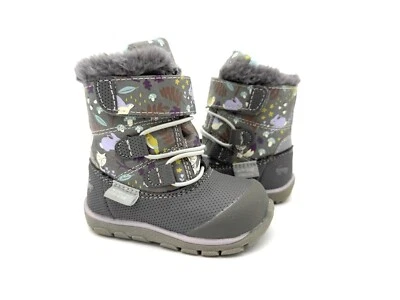 Botas de neve VGUC See Kai Run Gilman animais da floresta impermeáveis/isoladas cinza 4 - Imagem 1 de 4