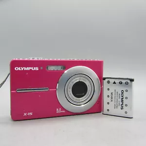 Olympus Digital Camera X-15 8.0MP Pink Tested - Picture 1 of 8