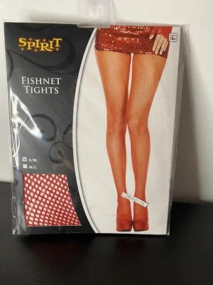 Spirit Halloween Womens Red Lace Top Fishnet Sz Small - Image 1 of 2