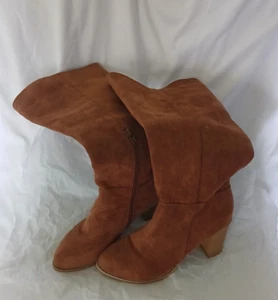 STIVALI CON TACCO SCAMOSCIATI MARRONI ORA TAGLIA 9 - Foto 1 di 4