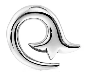 PAIR-Tapers Hangers Spiral Flower Solid Steel 08mm/0 Gauge - Picture 1 of 4