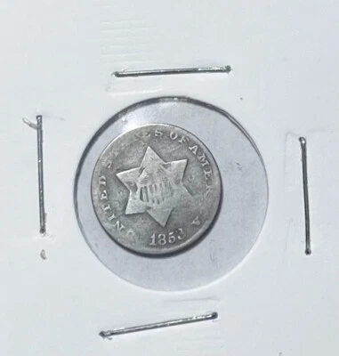 1853 three cent silver - Image 1 of 2