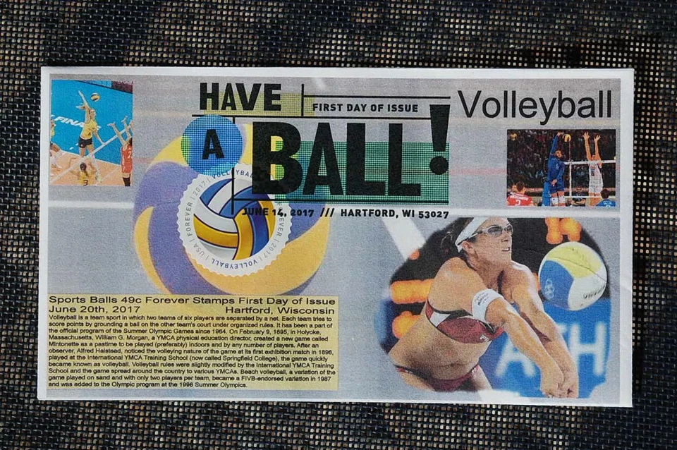 Sello Forever Have A Ball "Voleibol" (49c) FDC Bullfrog Cachet Sc#5204 14058 Foto 1 de 1