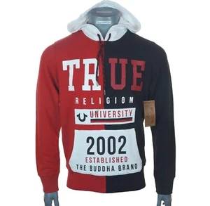 New Authentic  Men's True Religion Split Active Pullover Hoodie Sweatshirt $159 - Picture 1 of 6