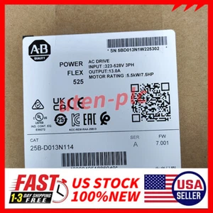 Brand New 25B-D013N114 PowerFlex 525 5.5kW 7.5Hp AC Drive Allen-Bradley - Picture 1 of 5