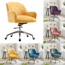 Modern Home Office Swivel Chair Crushed Velvet Padded Seat Accent Tub Armchair