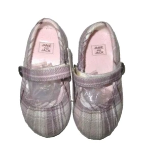 NEW Janie and Jack World's Fair 4 Toddler Plaid Fabric Shoes - Picture 1 of 1
