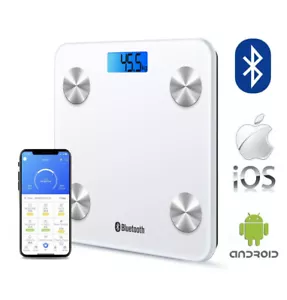 Smart Digital Bathroom Body Fat Scale 180KG Bluetooth Scales Weight BMI Water - Picture 1 of 22