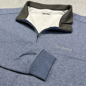 Columbia 1/4 Cremallera Pullover Sudadera Para Hombre Extra Grande Hart Mountain Polar Azul - Imagen 1 de 9