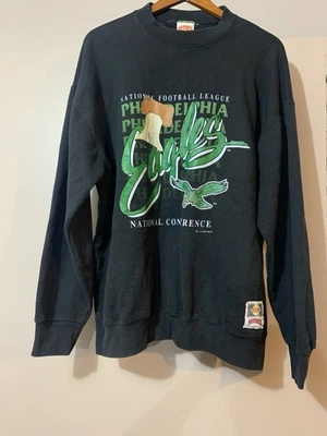 Sudadera De Colección 1993 Philadelphia Eagles NFL Años 90 Nuez moscada Talla XL Hecha en EE. UU. Años 90 Foto 1 de 4