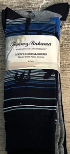 Tommy Bahama lässige Anzugsocken aus Pimabaumwolle für Herren Einheitsgröße 4 Paar Pack neu!! - Bild 1 von 4