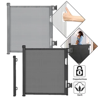 Treppenschutzrollo Absperrgitter Ausziehbar Treppe 0-140cm Türschutzgitter Baby - Bild 1 von 4