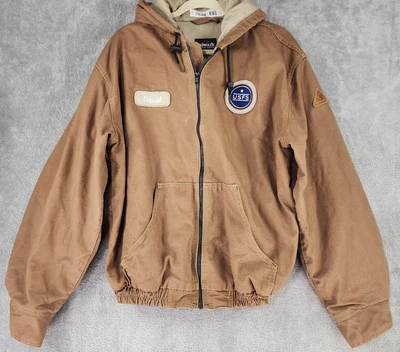 Chaqueta Bulwark FR Para Hombres Grande Marrón Cremallera Completa Lona Ropa de Protección Ropa de Trabajo Foto 1 de 4
