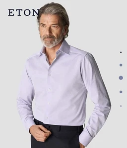 Eton Light Purple Signature Twill Shirt – Made to Measure - Picture 1 of 9