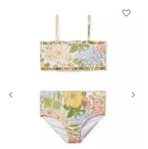 Janie and Jack Girls NWT Floral 2-Piece Swimsuit Mimosa Floral Size 16 - Picture 1 of 7